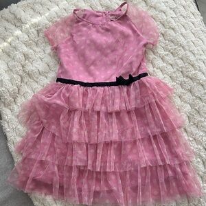 BCBGirls Pink Polka Dot Formal Dress